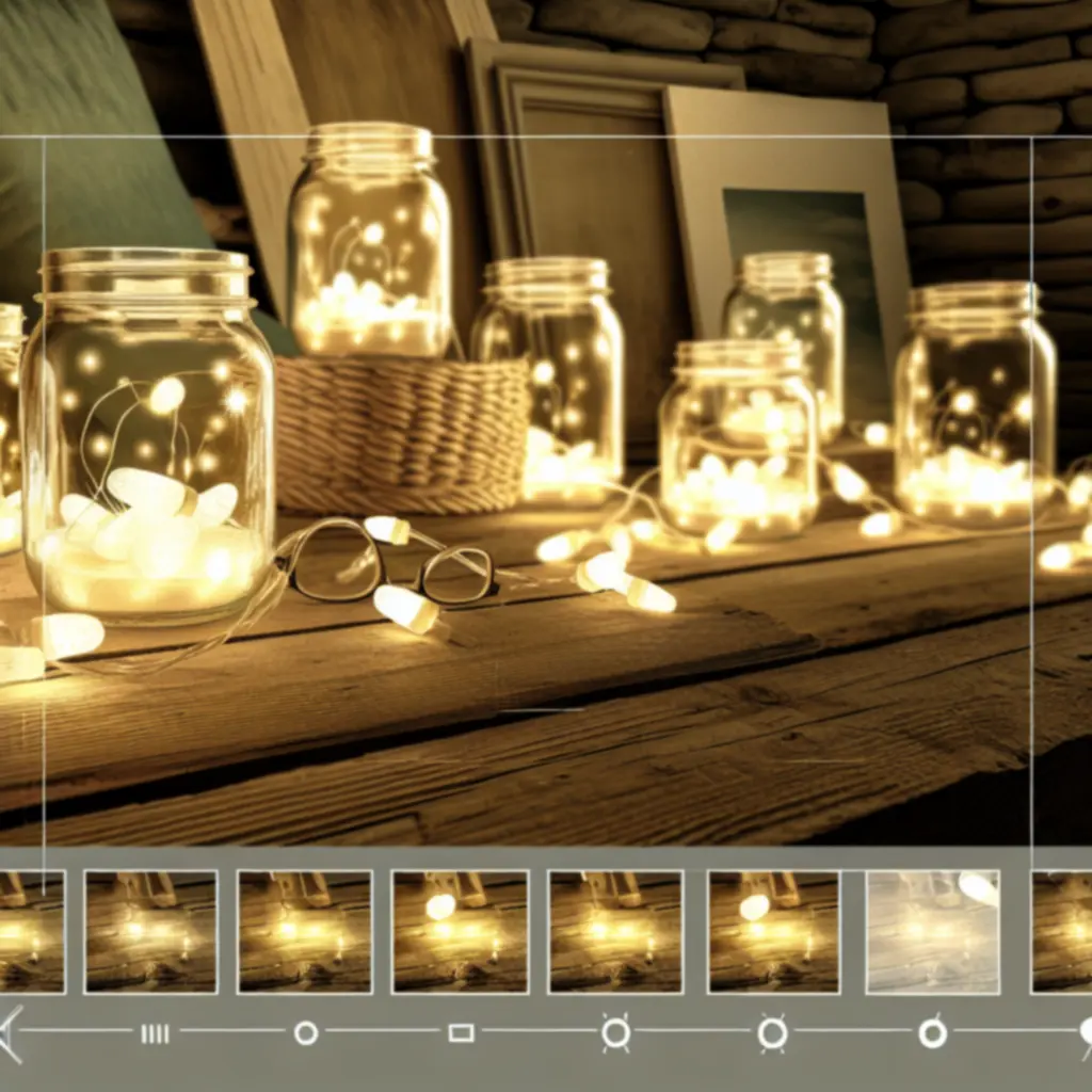 Ręcznie wykonane lampiony ze słoików z delikatnymi micro-LED