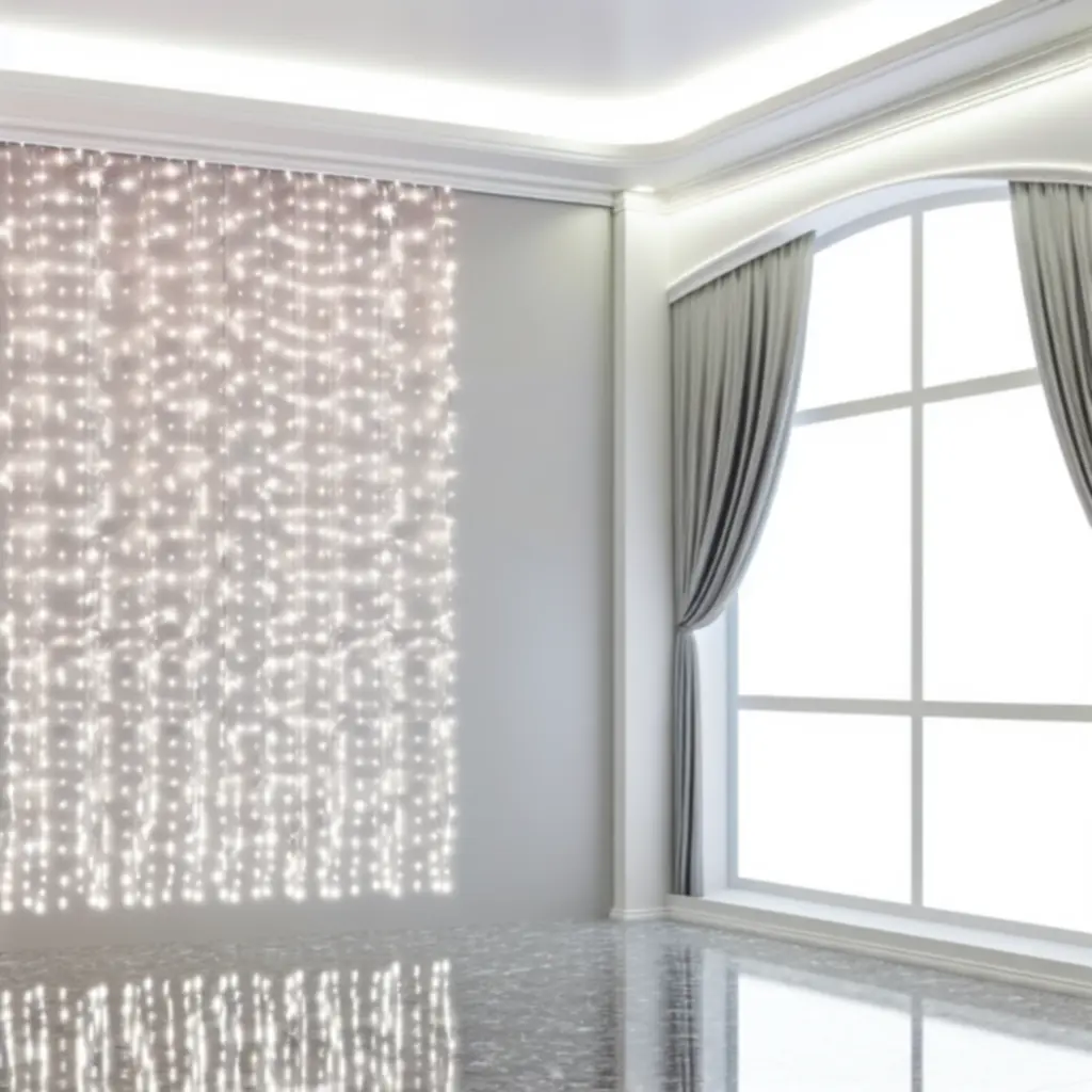 Kurtyny świetlne do dekoracji ścian i okien
