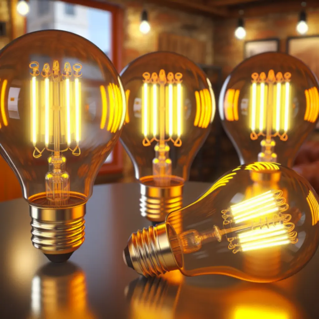 Żarówki Edison LED "Vintage Amber" 4 sztuki