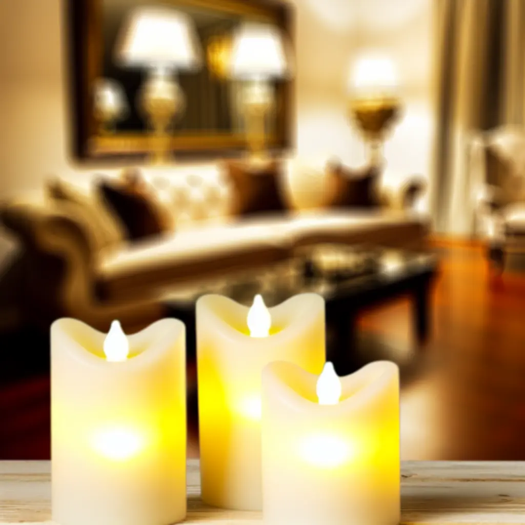 Zestaw trzech świec LED "Auric Flame"