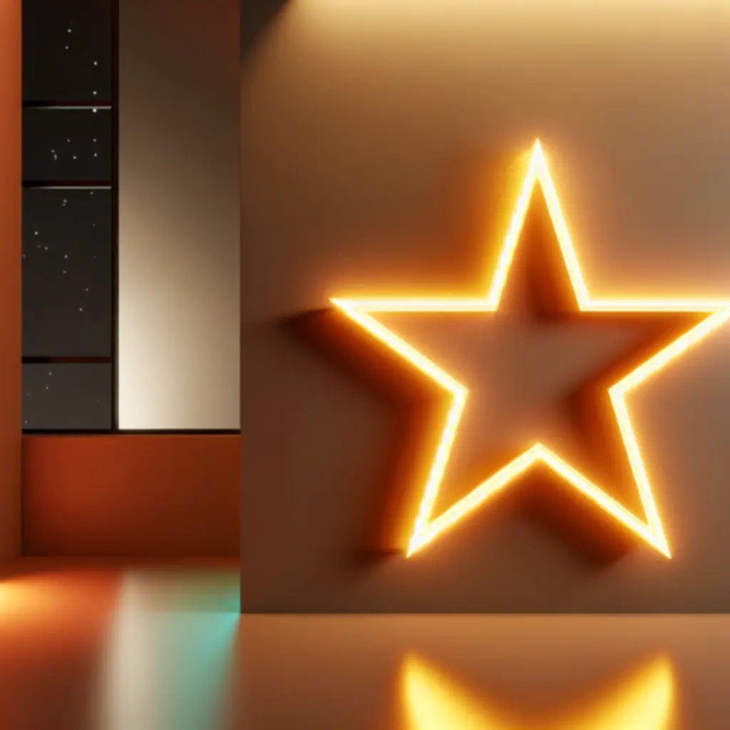 Neon LED w kształcie gwiazdy \
