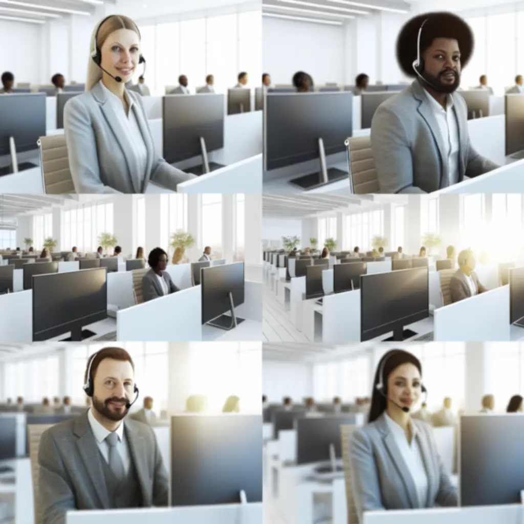 Zespół wsparcia LightVinee przy stanowiskach, gotowy do pomocy